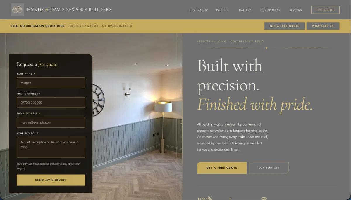 Bespoke Building for Bespoke Builders